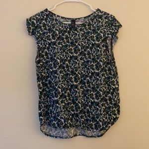 GAP Blue Floral Blouse